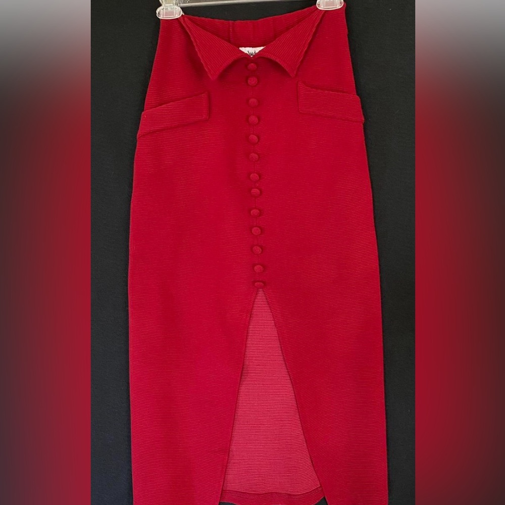 Vampy Vintage Red Pencil Skirt